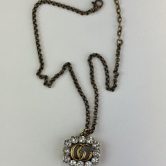 Gucci GG Logo Diamond Around Necklace - Picture 3 of 10